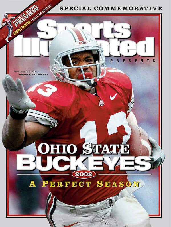 Sports Illustrated cover featuring Maurice Clarett during Ohio State’s 2002 national championship season.