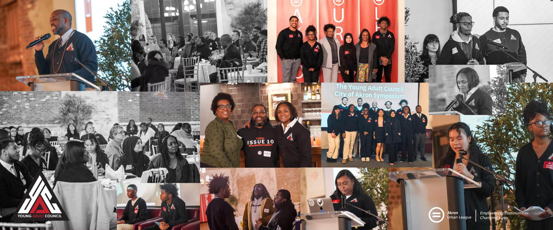 Unnamed | Akron Urban League Collage of Speakers, Attendees, and Group Photos from a Young Adult Council Event in Akron (urban League)